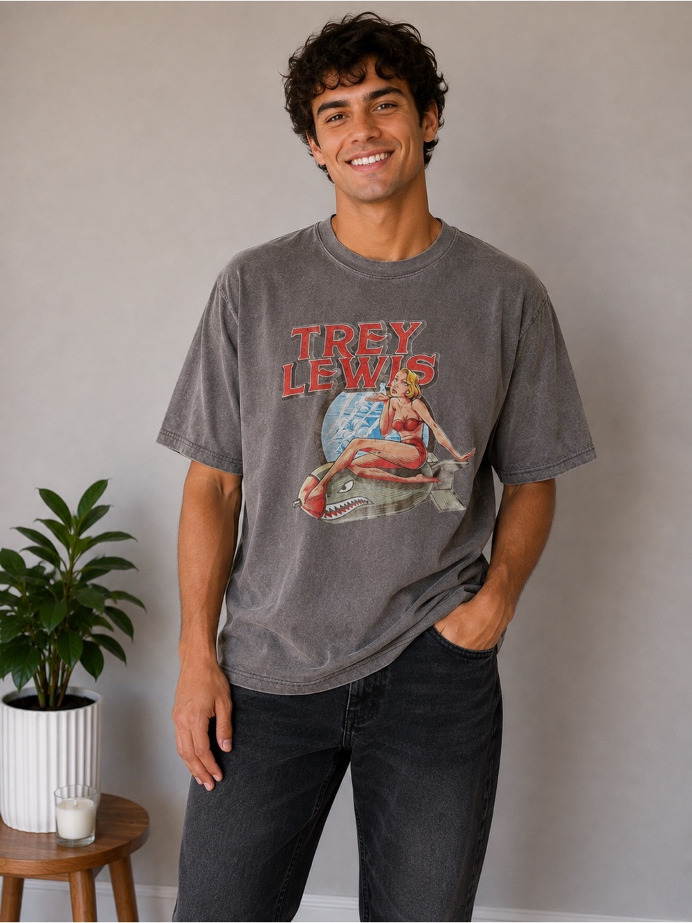Trey Lewis Country Music Graphic Tee - Size L